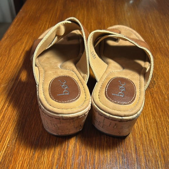 B.o.c. Born Brown Cork Wedge Heel Open Toe Sandal. Size 7 - Picture 5 of 11